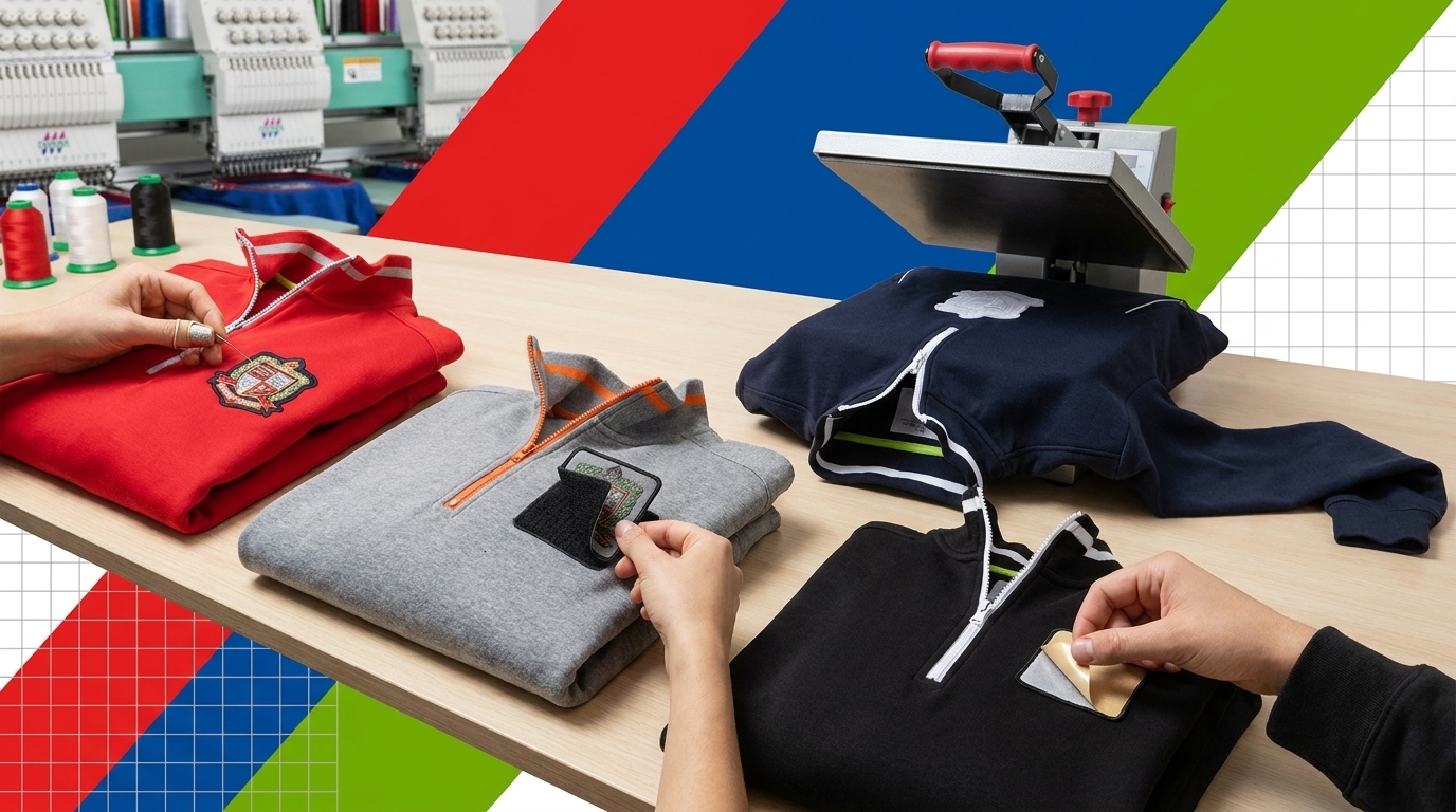 Metodi di applicazione a confronto: Cucito, Velcro, Termoadesivo e Peel-and-Stick