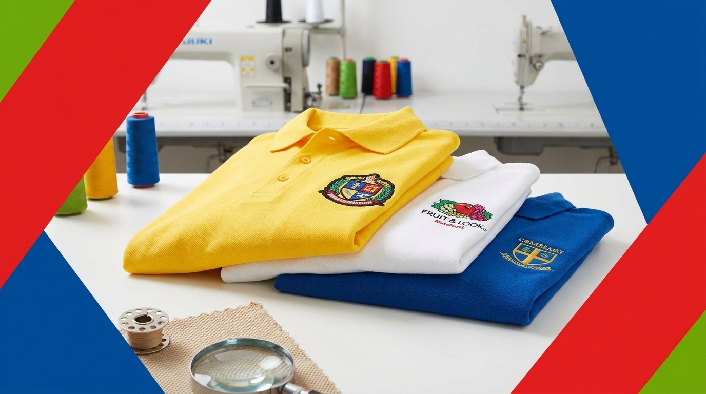 Polo ricamate personalizzate per aziende: guida a tessuti, filati e tecniche