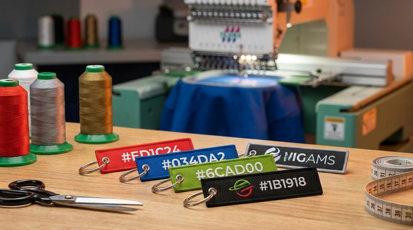 Portachiavi ricamati personalizzati: come progettare gadget B2B ad alta resistenza
