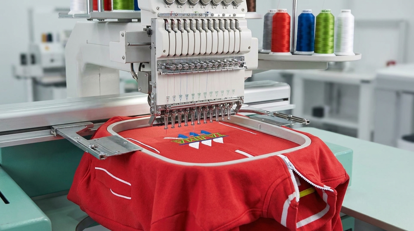 Come funziona il ricamo industriale su tessuto