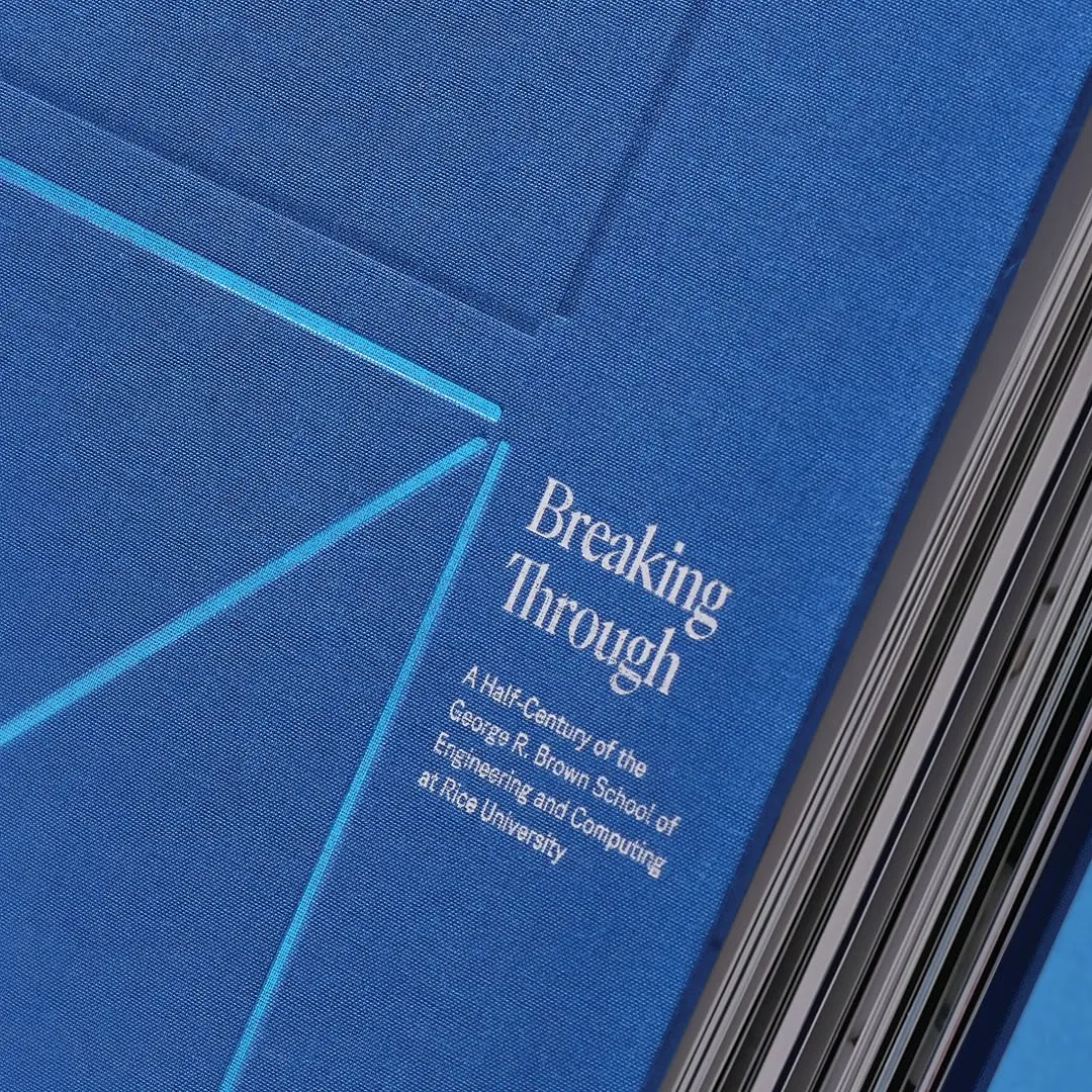 @djpentagram and team have designed a retrospective book for the 50th anniversary of the @riceuniversity School of Engineering and Computing. Rice is a Houston-based university that has explored and broken boundaries. Pentagram was approached by the newly renamed George R. Brown…
