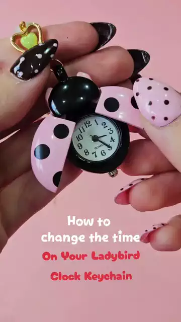 How to change the time on your ladybug clock keychain! #ladybug #clock #keychain #fyp