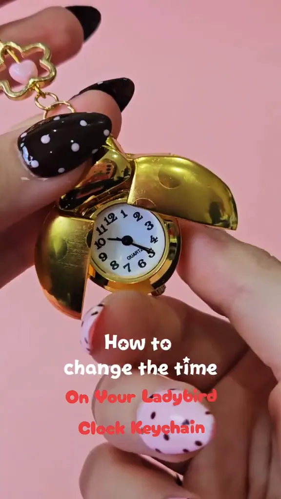 How to change the time on your ladybug clock keychain! #ladybug #clock #keychain #fyp