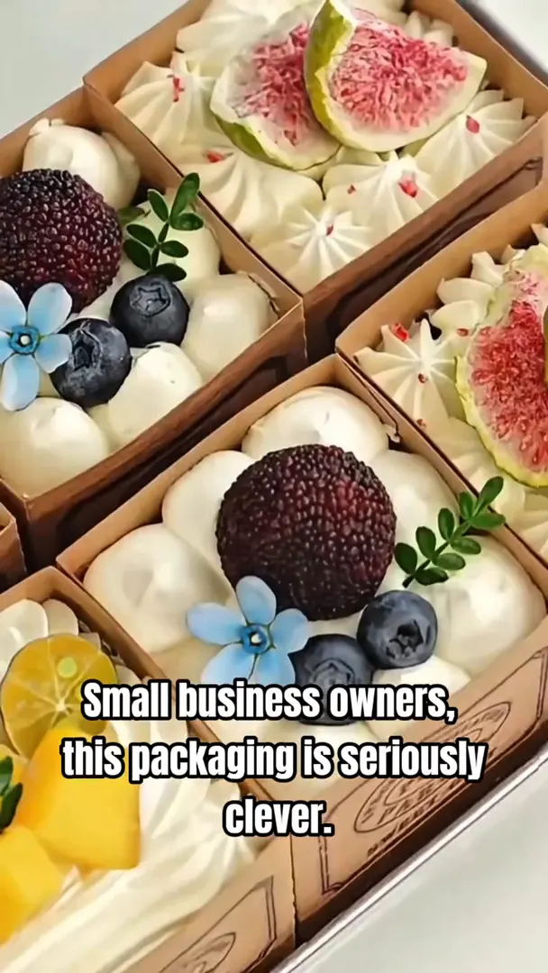 What if the packaging was actually part of the recipe? The cake bakes directly inside the box, then you just add the cream, fruit or toppings. No transferring, no extra container. Cheap, practical, and easy to turn into dozens of different desserts. #bakeries #bakery #cakes…